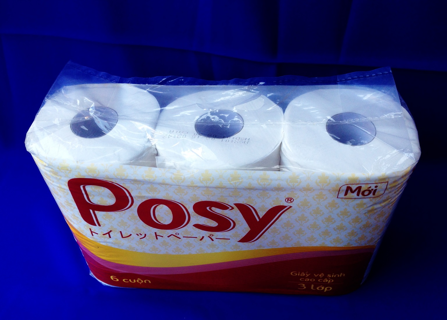 Giấy vệ sinh Posy premium 3 lớp, 6 cuộn/ túi
